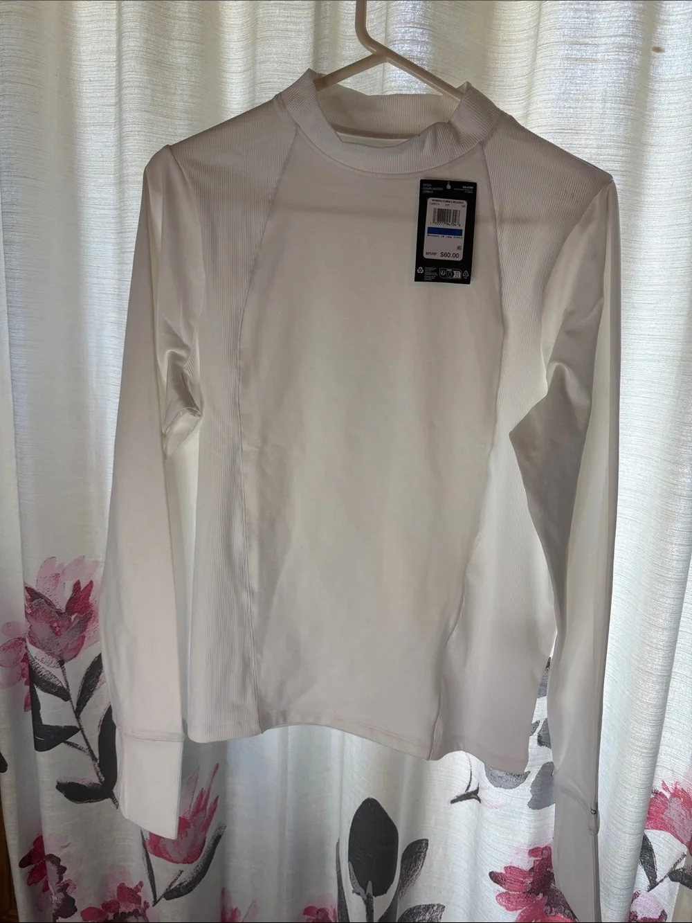 White Under Armor Movement CW Long Sleeve Fitted Athletic Top XL NWT